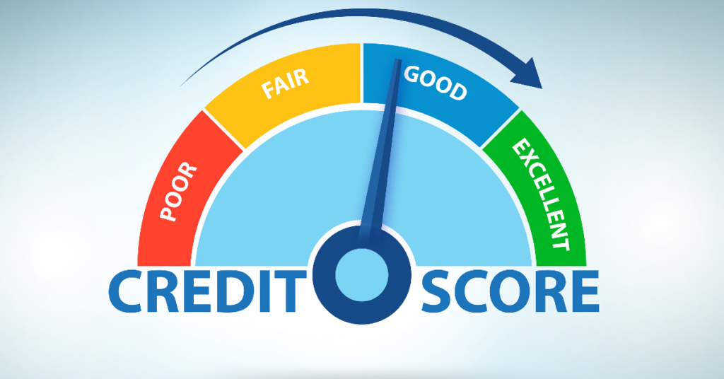 Credit score ticker graphic