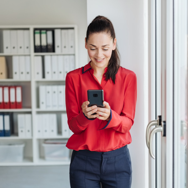 Woman on mobile