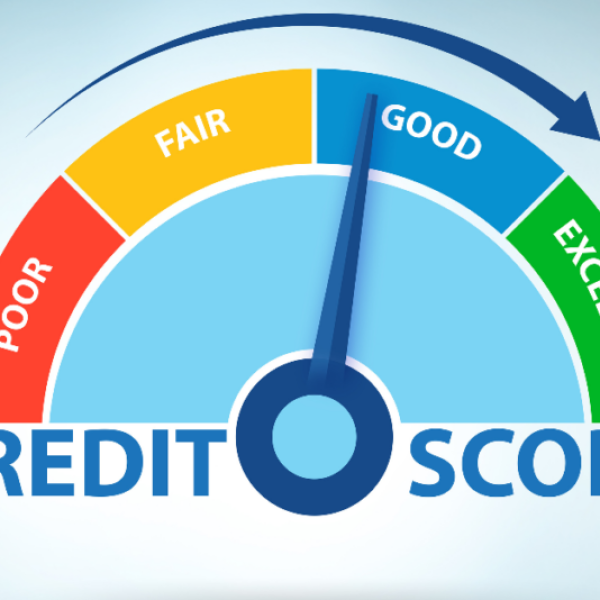 Credit score ticker graphic