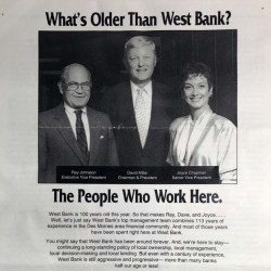 West Bank Old Print Advertisement