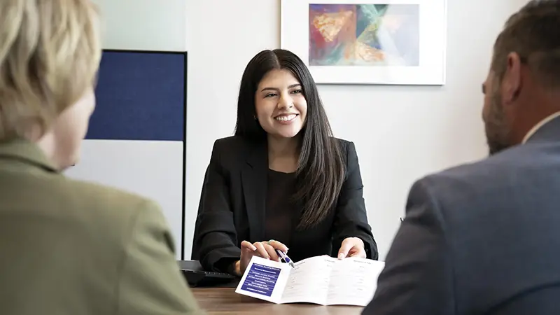 business meeting with banker