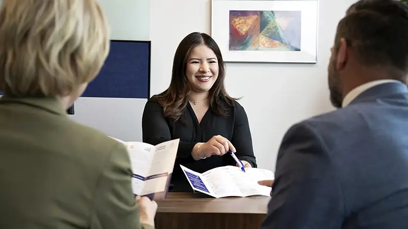woman banker meeting with customer