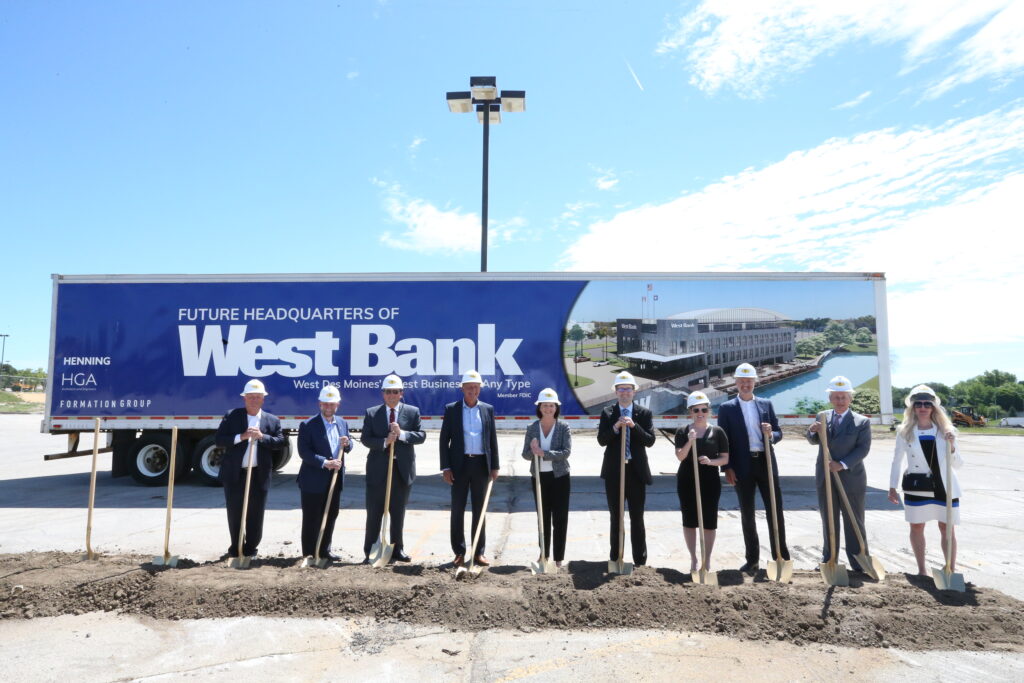 West Bank and West Des Moines Leadership at West Bank Headquarters Groundbreaking
