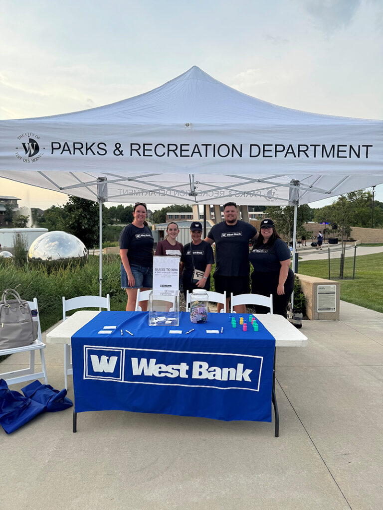 West Bank team at the City of West Des Moines Friday Night Live event.