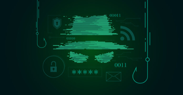 Abstract graphic of a cyber criminal